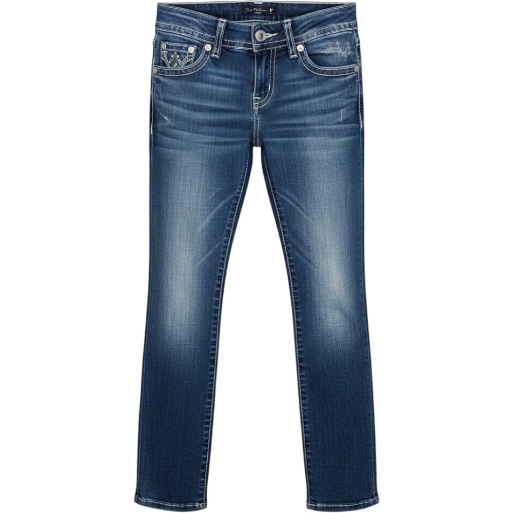 Miss Me Straight Leg Jeans 27 Medium Wash Y2K